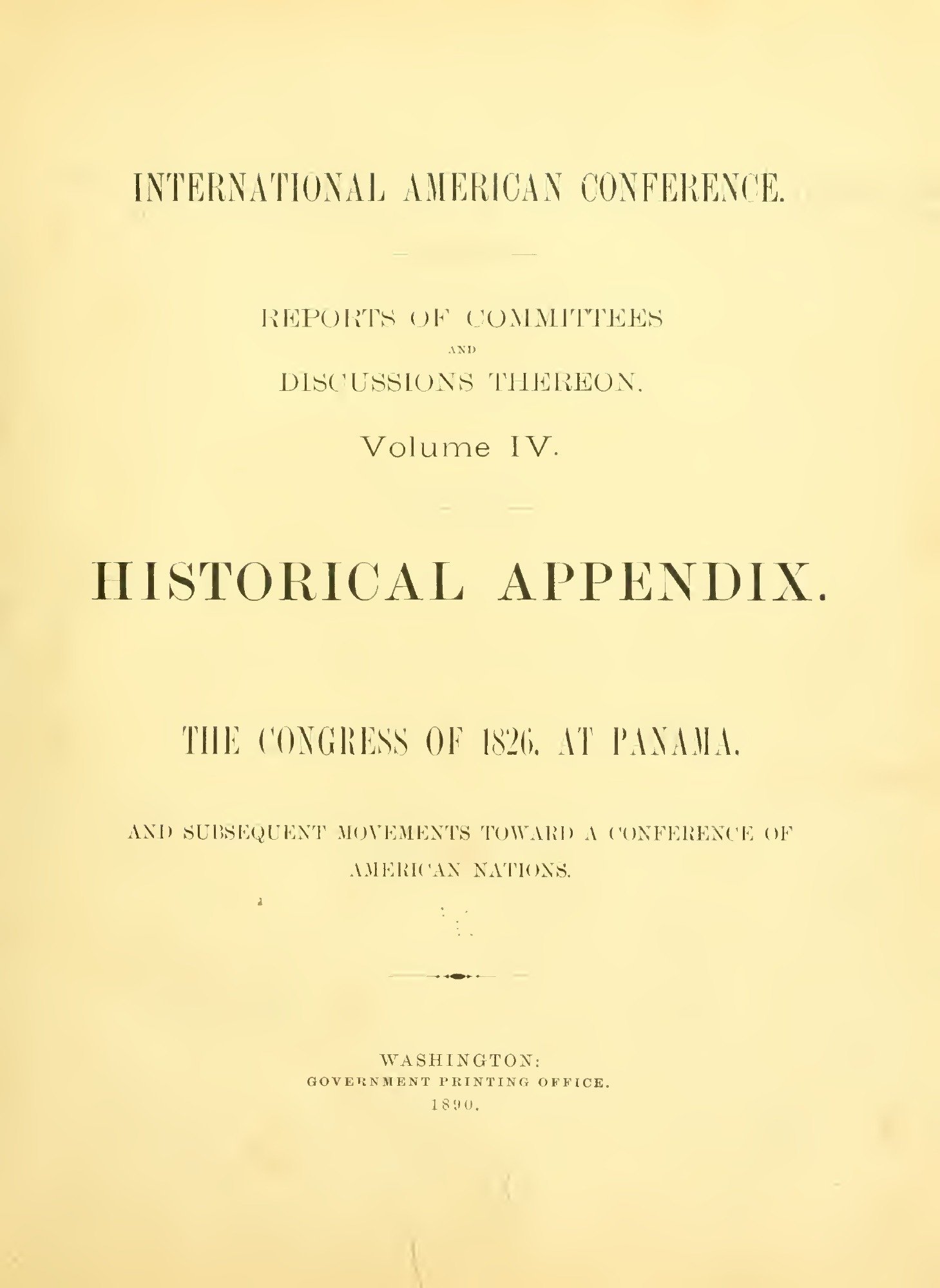 Documento histórico sobre el Congreso de Panamá de 1826
