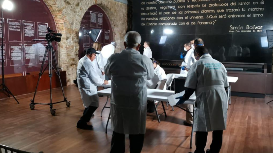 Sala de Actas del Palacio Bolívar donde se conservan los Protocolos del Istmo